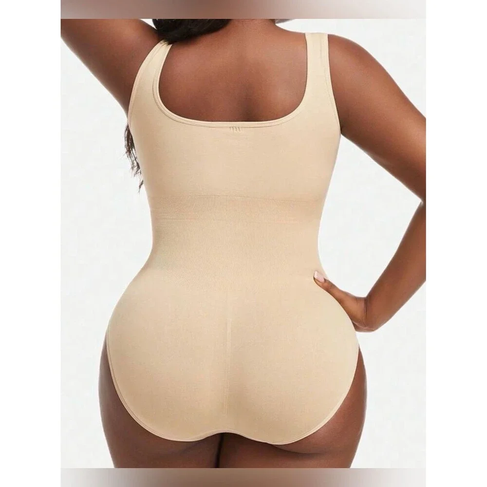 PLUS SIZE Shapewear Bodysuit Seamless Beige Tummy Control 2X NWT